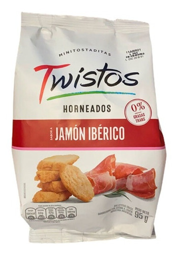 Minitostadas Twistos Jamón 95g X10u - Full7x24