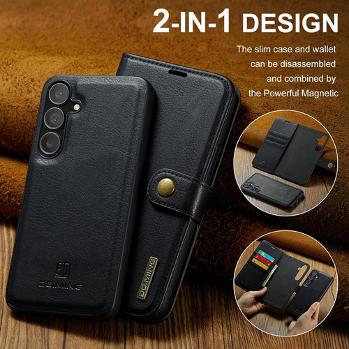 ;= Funda De Piel Tipo Cartera Para Samsung Galaxy S25