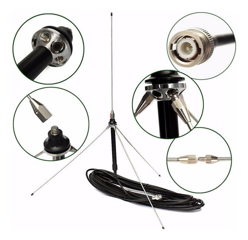 Antena Profesional Gp 1/4 Onda Hasta 50 W Para Transmisor Fm