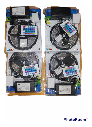 Pack De 10 Tiras De Led 5 Metros Rgb 5050 Exterior Completas