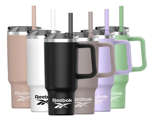 Vaso Termico Reebok. 1.18 L. Negro. Estilo Quencher. 