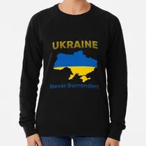 Comprar Buzo Ucrania Nunca Se Rinde, Apoye A Ucrania Bandera Ucrania