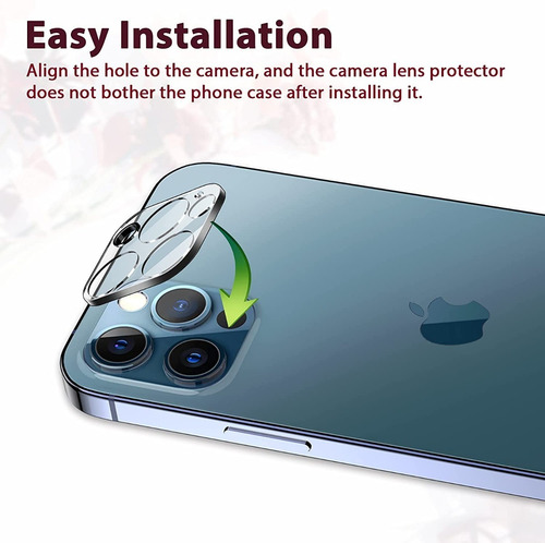 Imagen 6 de 10 de Lamina Protector Cámara Compatible Con iPhone 13 Pro Max
