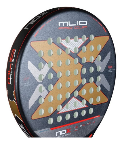 Paleta de padel Nox ML10 Pro Cup Rough con goma HR3 y diseño glass