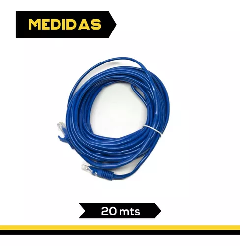 Cable De Red 20 Metros Cat 5e Internet Lan Ethernet Envio