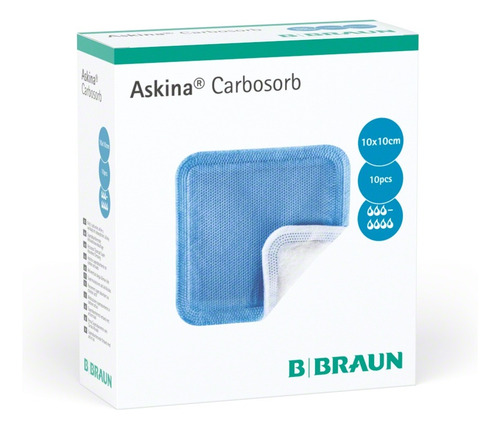 Askina Carbosorb 10x10 Aposito Absorbente De Carbon Activado