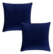 Comprar Set 2 Cojines Decorativos Tela Velvet 45 X 45 \u002F Azul Marino