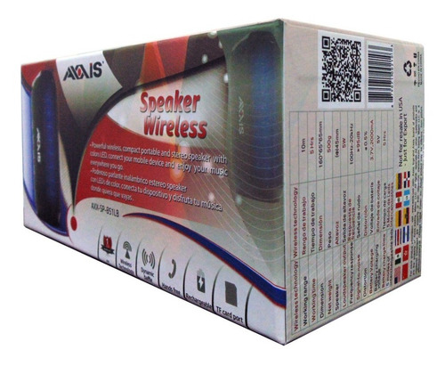 Imagen 7 de 10 de Corneta Portatil Inalambrica Aux Tf Luces Estereo Led Axxis