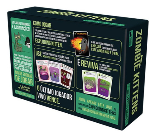 Jogo De Cartas Exploding Kittens: Zombie Kittens Galapagos