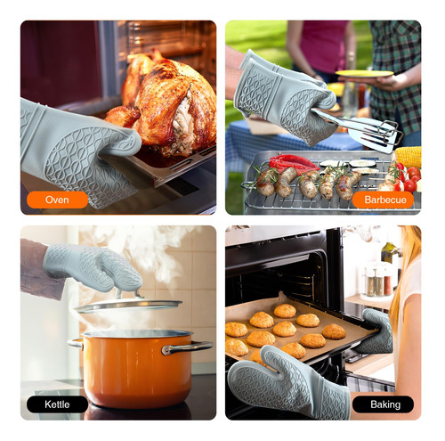 Guantes De Horno Silicona Antideslizantes Resistentes Al Cal
