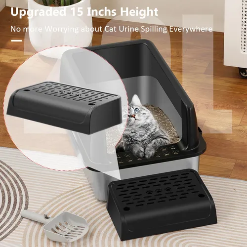 Cat Litter Box Footboard Cat Litter Trapper Cat Pedal Black