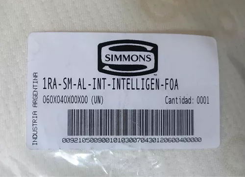 Almohada Simmons Intelligent Foam 60x40 Precio - ShopOn
