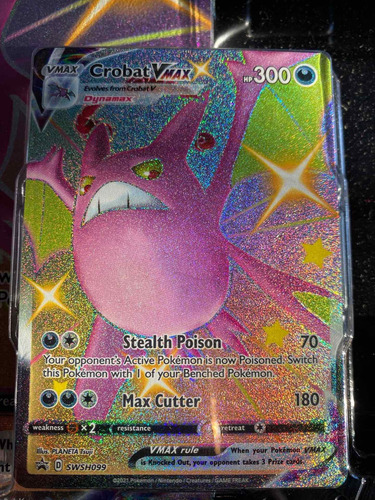 Carta Pokemon Crobat Shiny V Y Vmax +moneda+macro Card (Usado)