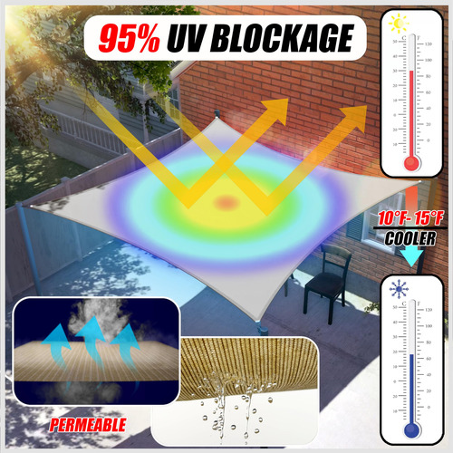 Colourtree Toldo Tipo Vela Triangular De 32 X 32 X 32 Pies