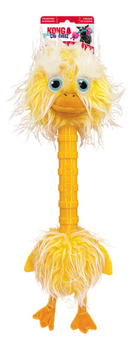 Brinquedo Pelúcia Kong Pássaro Cruncheez Stretch Para Cães Cor Amarelo