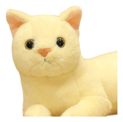 Juguete De Peluche Gato Adorable Animal De Amarillo Beis