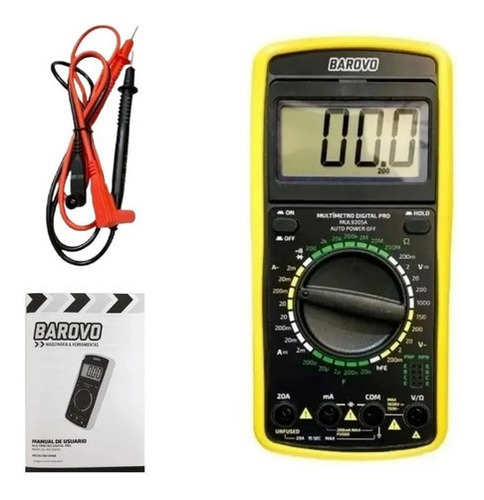 Imagen 2 de 6 de Tester Multimetro Digital Data Hold Pro Barovo