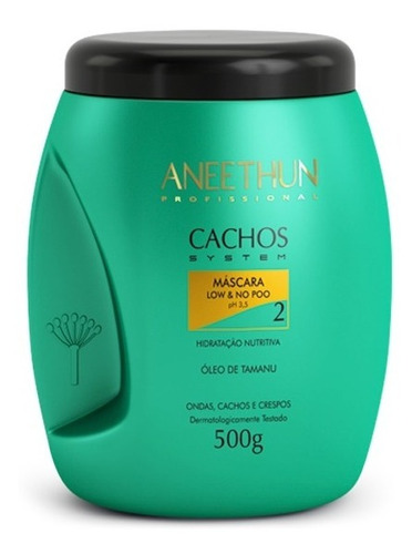 Máscara Cachos System Low & No Poo 500g Ph3,5 - Aneethun