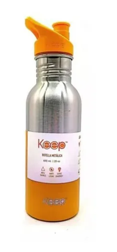 Botella Hidratación 600ml Metálica Naranjo Keep Mimbral