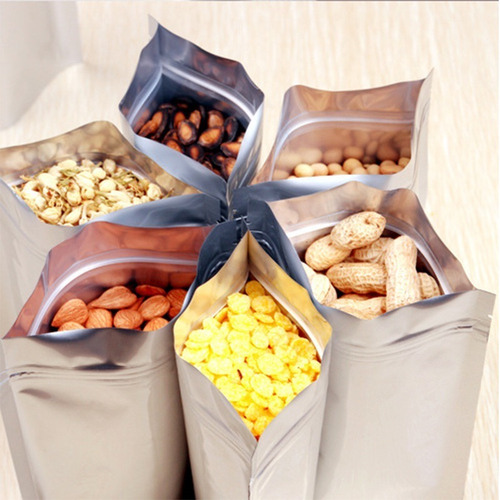 Imagen 7 de 10 de Bolsa Doypack 11x16 Cierre Hermetico Zipper Metalizado X100