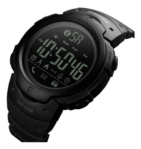 Imagen 2 de 9 de Reloj Bluetooth Smart Watch Skmei 1301 Negro, Podometro