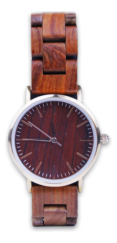 Reloj Automático Con Correa De Madera Natural Cierremariposa