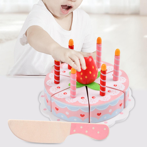 Juguete De Madera Para Pastel De Cumpleaños, Juguete Para