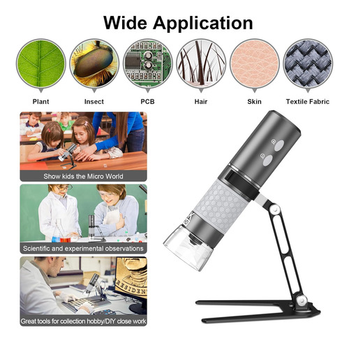 Microscopio Digital Wifi 4k 3840x2160p Para iPhone Androi...
