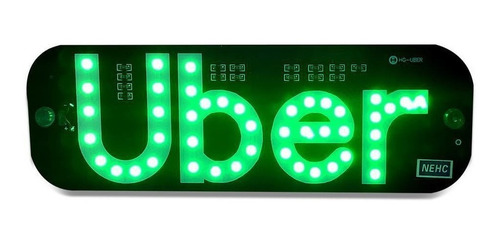 Imagem 1 de 5 de Placa Letreiro Motorista De Aplicativo 99 Ouuber Luminoso