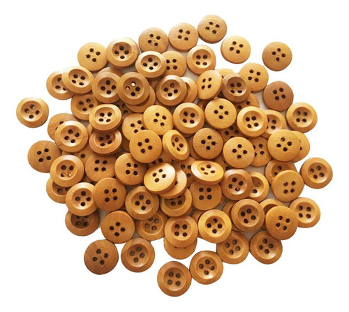100 Piezas Botones De Madera Botones Artesanales Botones