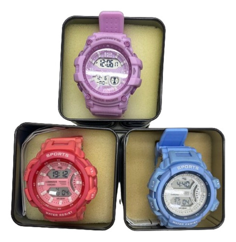 Reloj Sumergible Digital Para Mujer Niños Alarma Luz 13cs