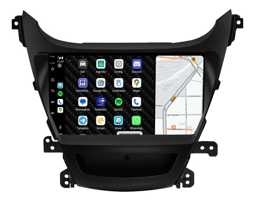Multimidia Elantra 12/16 9p Android 14 Auto Carplay 4/64gb