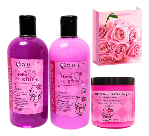 Tripack Shampoo + Acondicionador + Máscara - Oui Hello Kitty