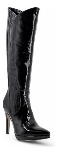 Botas Altas Saverio Di Ricci 25ib7806 Cuero Negro