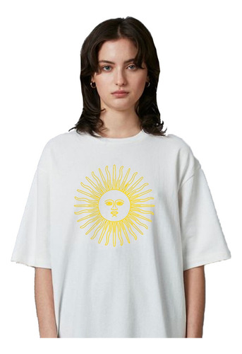 Remera Unisex Sol De Mayo Dorado Argentina Personalizada
