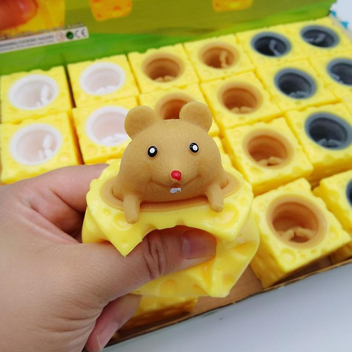 Pack X24 Amansaloco Queso Raton, Squishy Queso, Sorpresitas