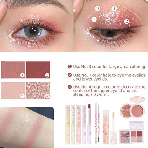 Kit De Maquillaje 8 En 1, Set Maquillaje Mujeres, Juego