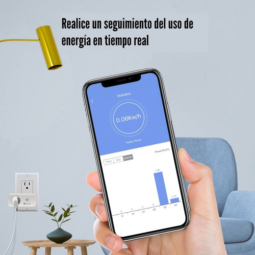 Mini Enchufe Ezviz T30 Wi-fi Smart T30-10b-us Alexa Google