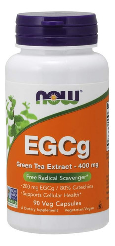 Extracto De Té Verde 400 Mg Egcg Now 90 Capsulas