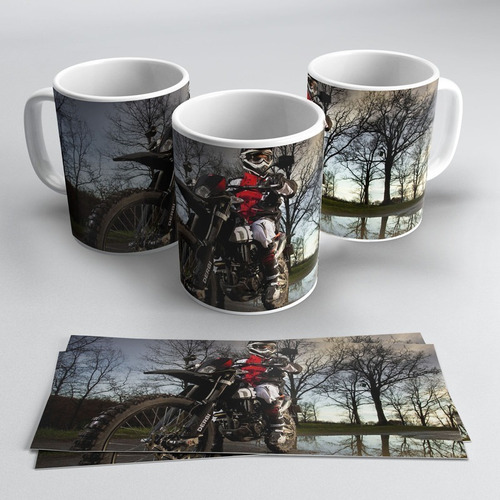 Taza Plastica Sublimada Motocross #551