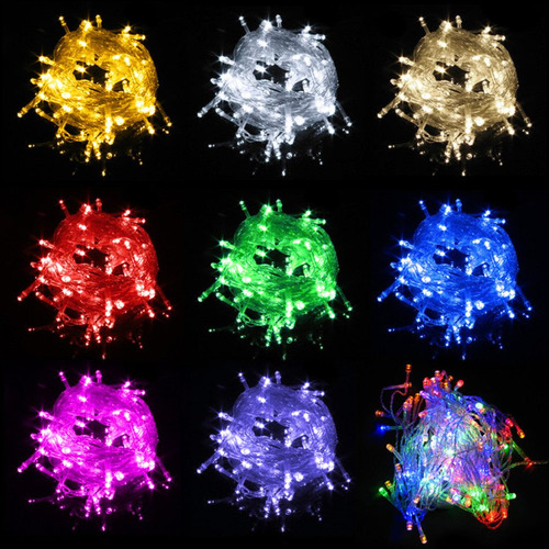 4 Serie Tira De Luces Led 100 Luces Decoracion Iluminacion