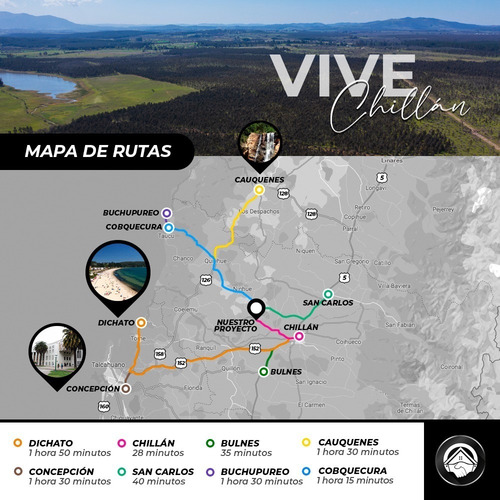 Imagen 2 de 12 de Parcelas Planas Orilla Camino Pavimentado 25 Min De Chillán