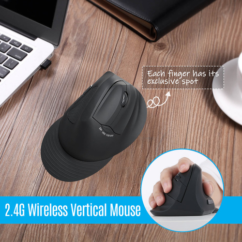 Ratones De Oficina Ergonómicos Ópticos Verticales Inalámbric