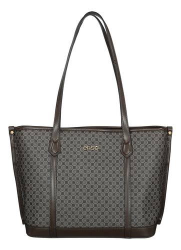 Bolsa Tote Enso Mujer Eb25301ttmbr Monograma Chocolate