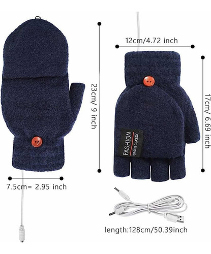 Guantes Calefactores Conexion Usb Calentador Manos Invierno