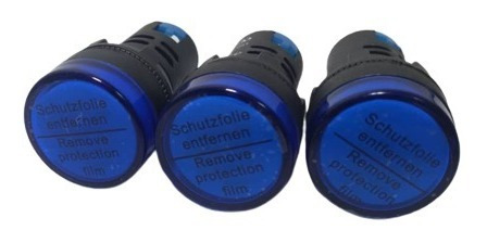 Luz Piloto Azul 22mm 110/220v Samg Electric 3 Unidades