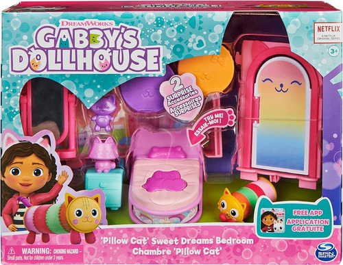 Gabbys Dollhouse Set Cuarto Pillow Cat Dulces Sueños 2022