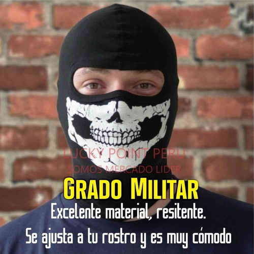 Imagen 2 de 3 de Balaclava Pasamontañas Mascara Calavera Shooter Perfecta