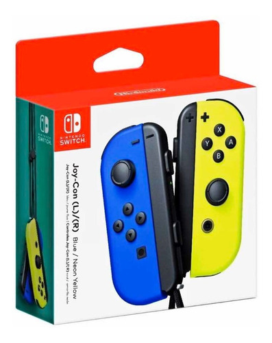 Control Joycon L R Amarillo Azul Nintendo Switch Neon