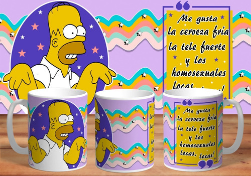 Taza Frases Homero Simpson, Los Simpson, De Plástico